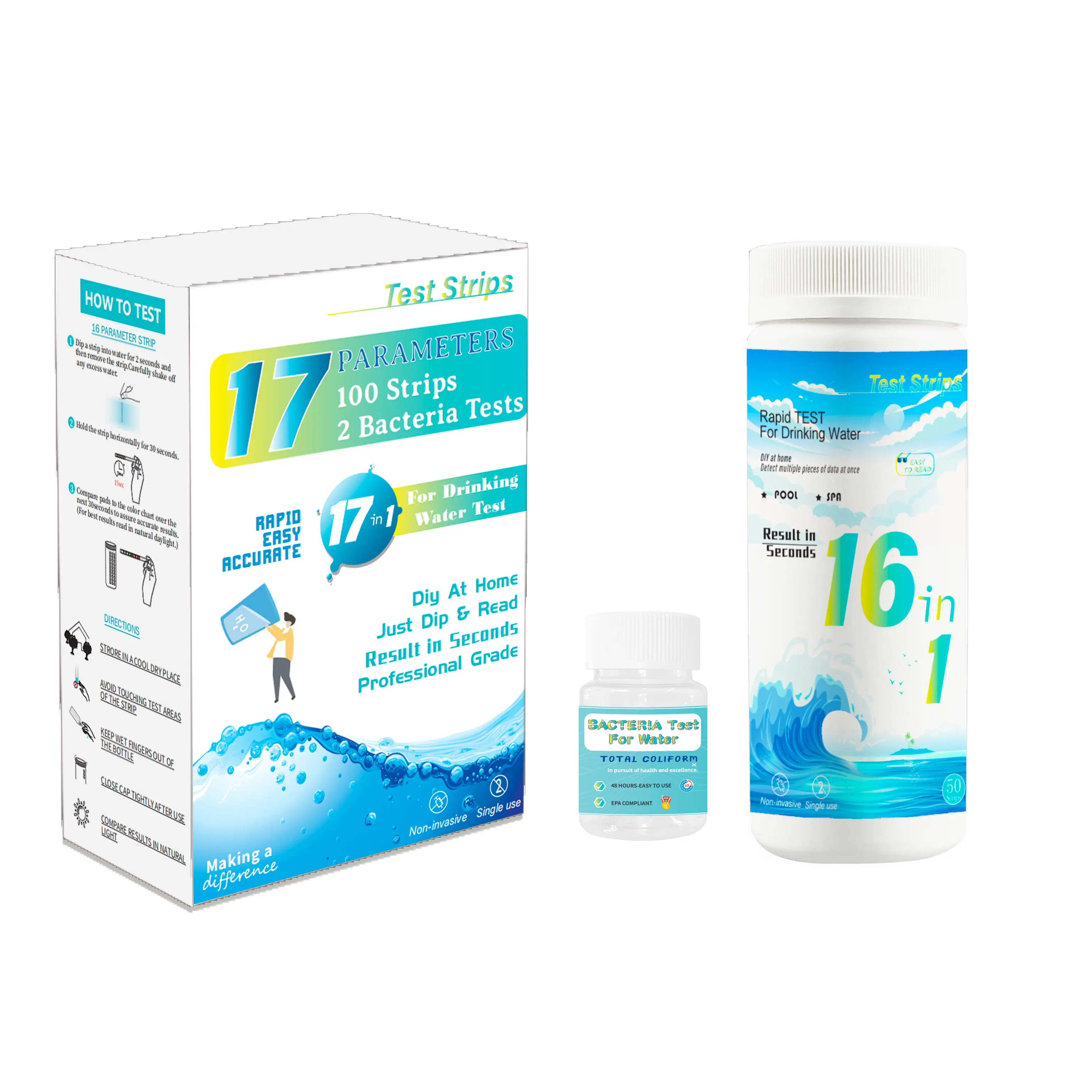 Water Reagent Test Kit For Drinking Water, Swimming Pool Water & Spa Water Te...